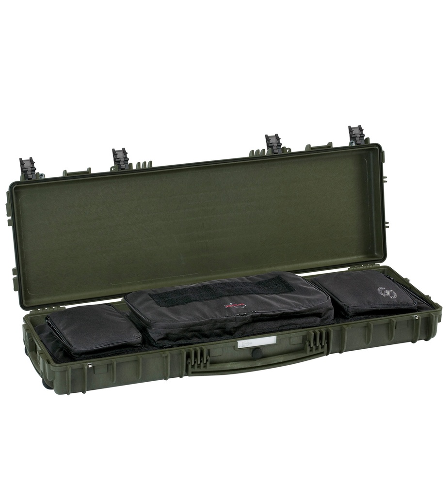 [11413.GGB] Relvakohver 1189x415x159mm, veekindel, roheline, relvakotiga, ratastega, 8.8kg