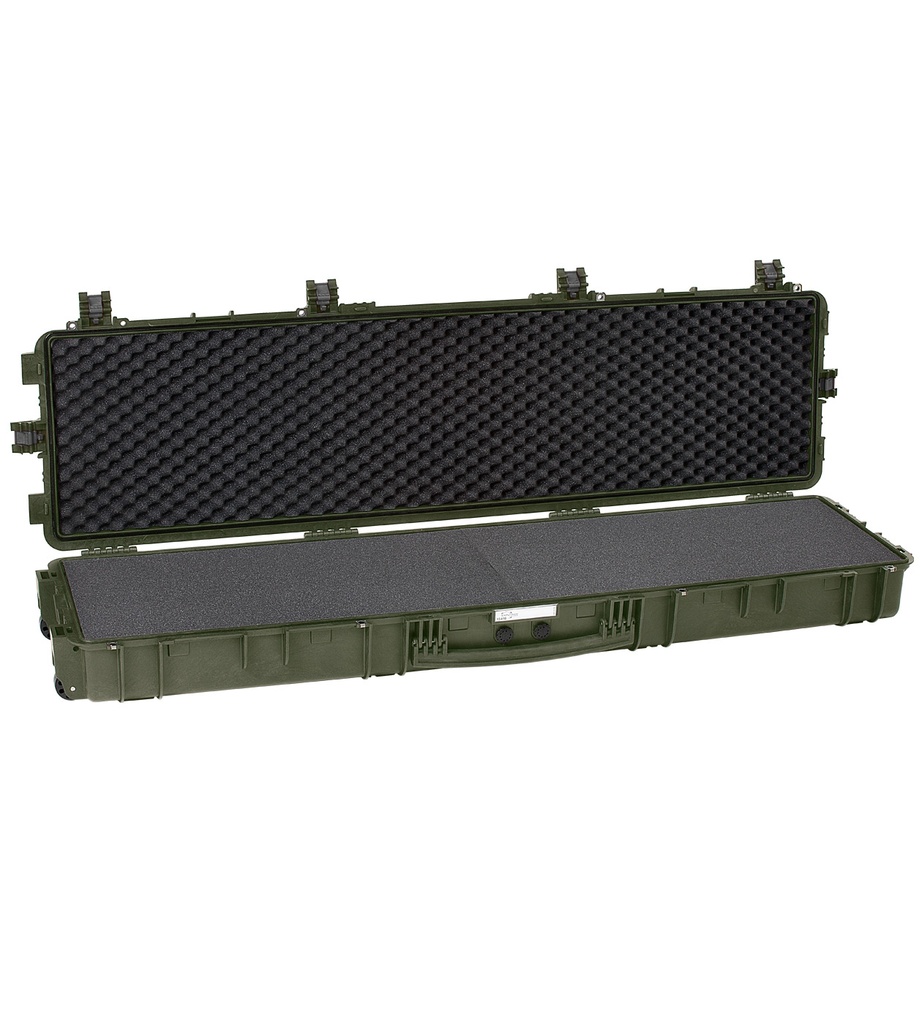 [15416.G] Relvakast 1629x456x183mm, veekindel, roheline, vahuga, ratastega, 13.4kg