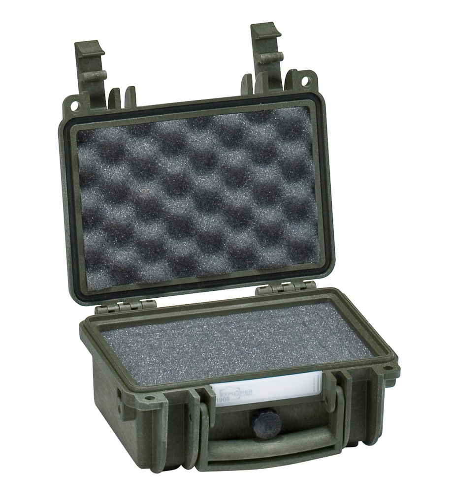 Case 216x180x102mm, Waterproof, Green, Foam, 0.8kg