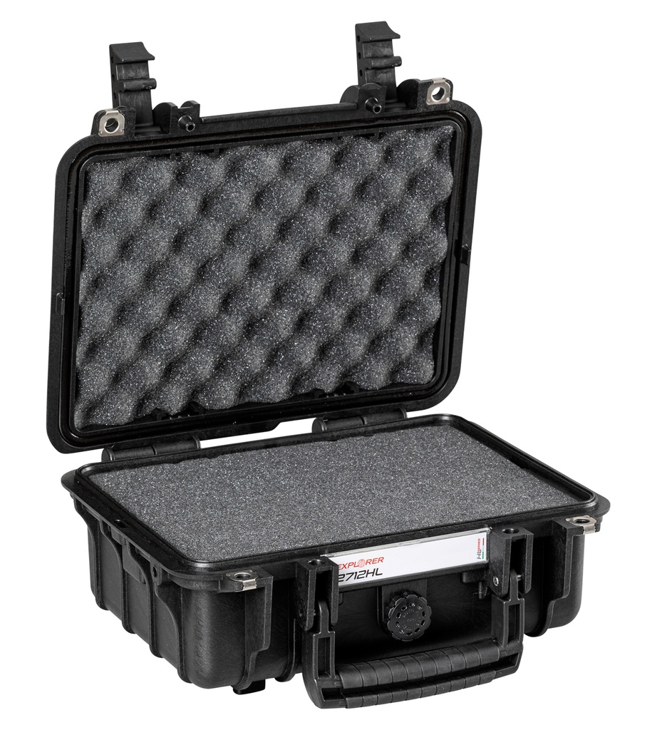 Kohver 316x270x143mm, veekindel, must, vahuga, IP67, 1.46kg