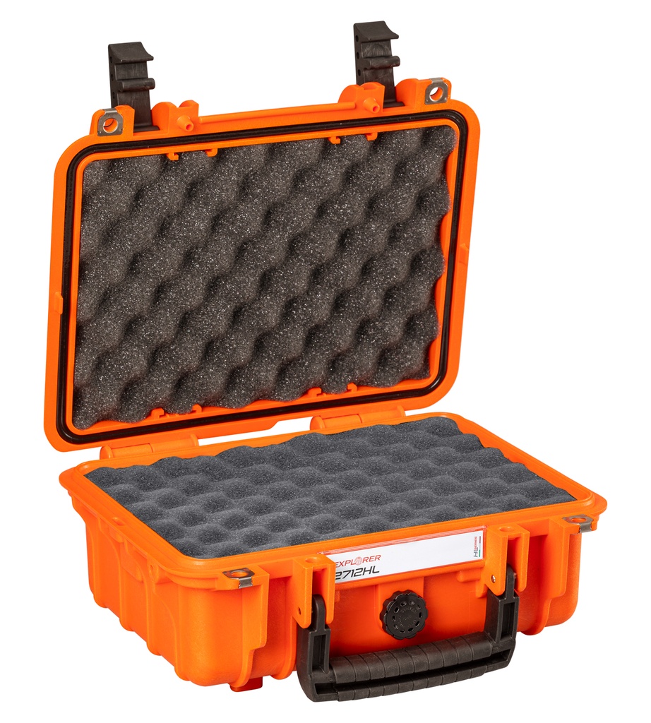 Case 316x270x143mm, Waterproof, Orange, Convoluted Foam, IP67, 1.46kg