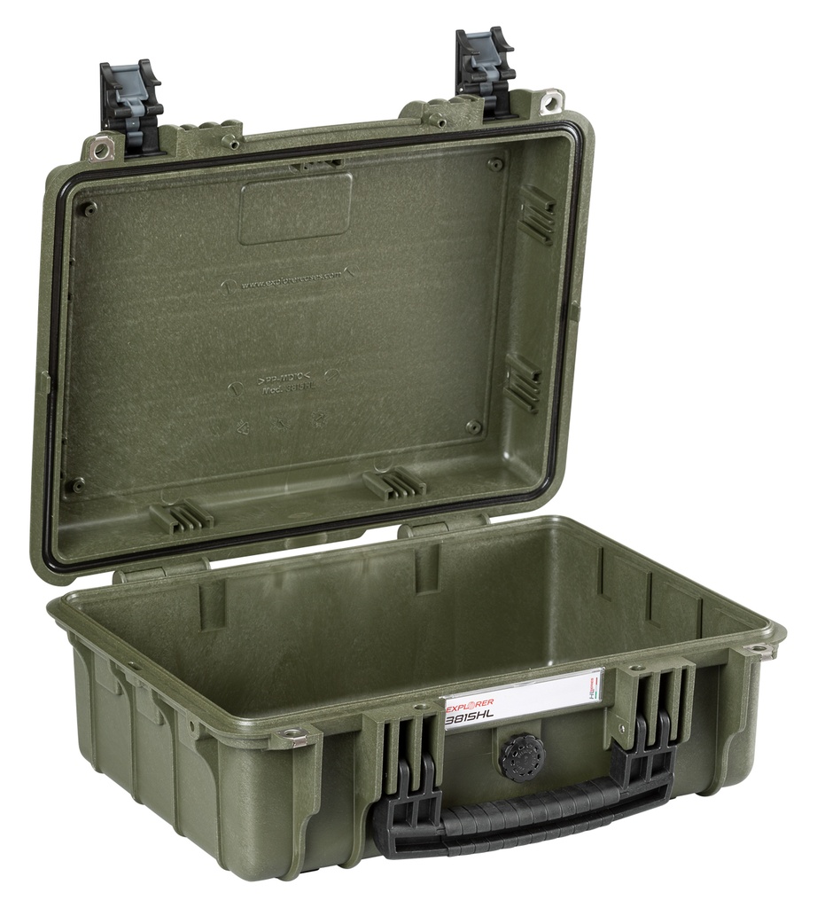Kohver 420x340x177mm, veekindel, roheline, IP67, 2.2kg
