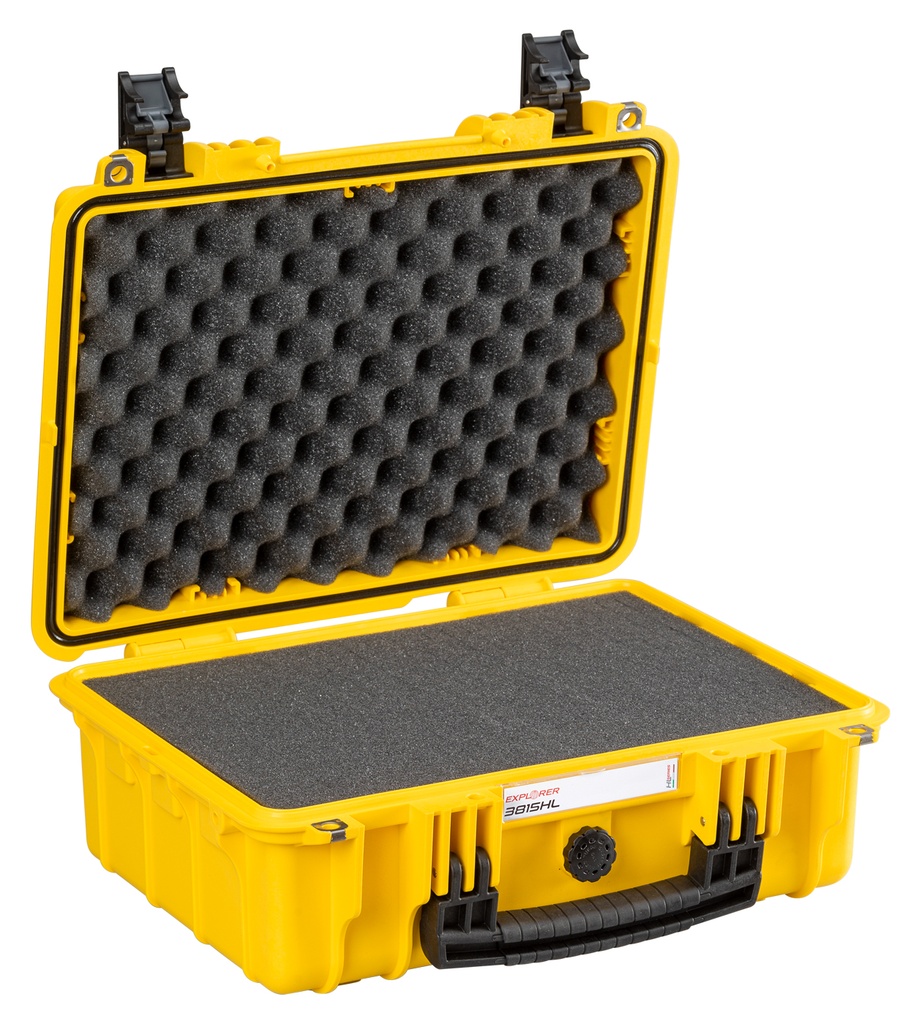 Kohver 420x340x177mm, veekindel, kollane, vahuga, IP67, 2.53kg