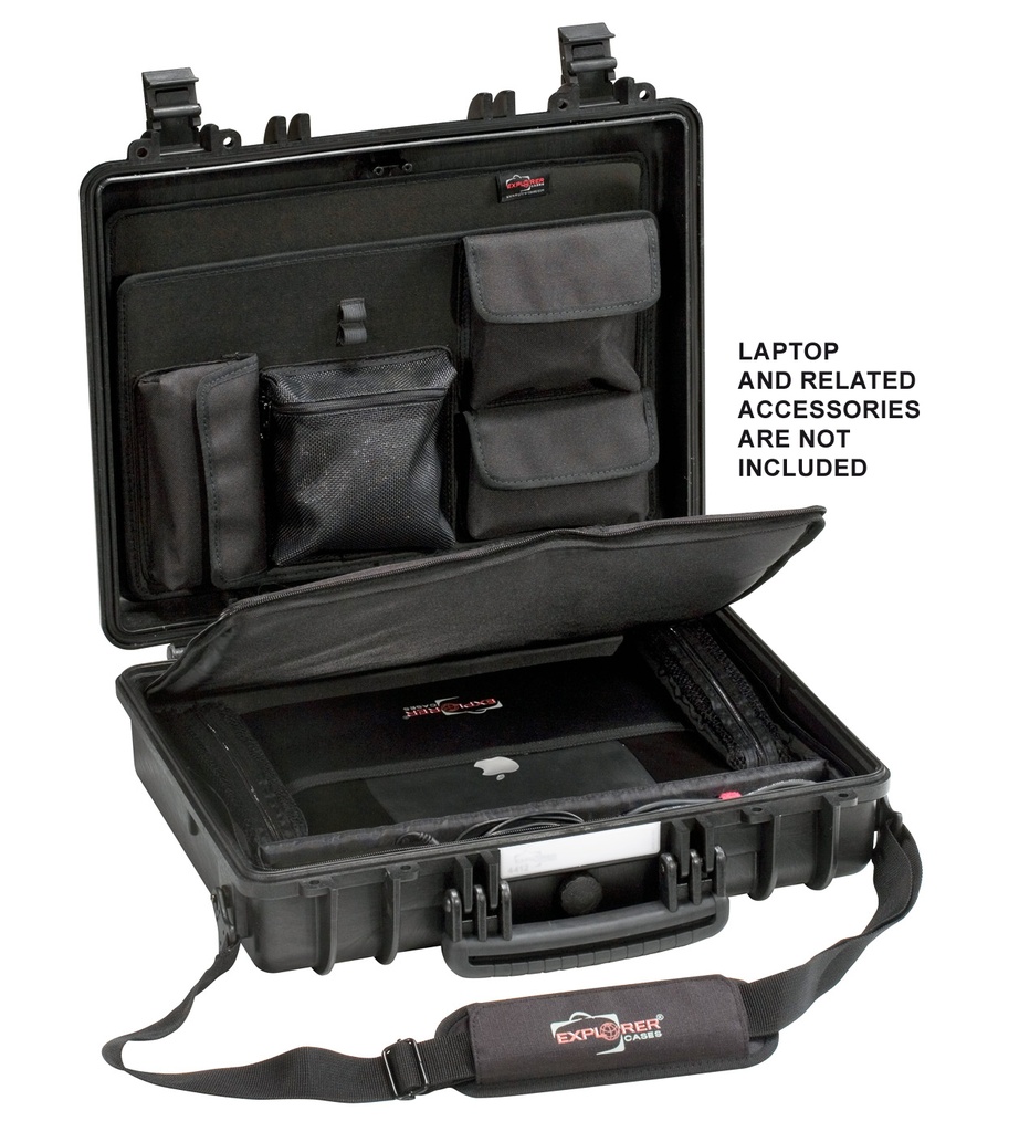 Kohver 474x415x149mm, veekindel, must, sülearvutikotiga, IP67, 3.9kg