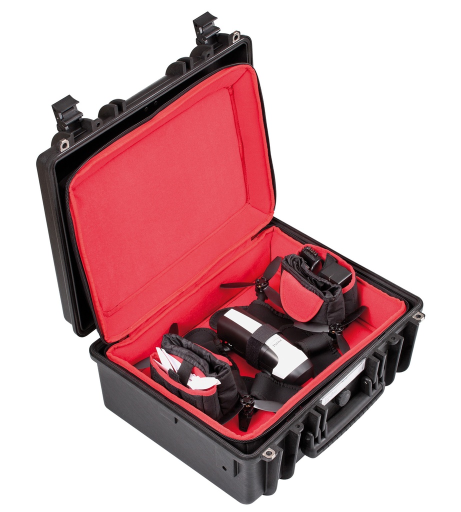 Droonikohver 474x415x214mm, veekindel, must, droonikotiga, IP67, 4.7kg