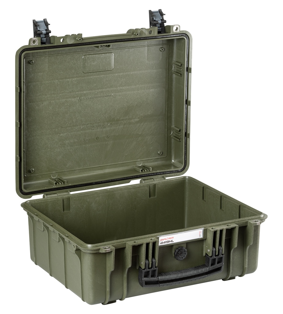 Kohver 485x414x212mm, veekindel, roheline, IP67, 2.91kg