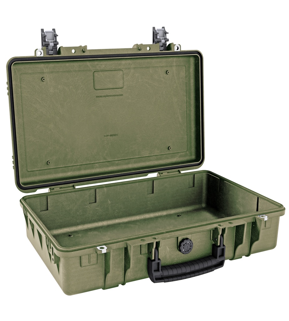 Kohver 550x350x145mm, veekindel, roheline, IP67, 2.35kg