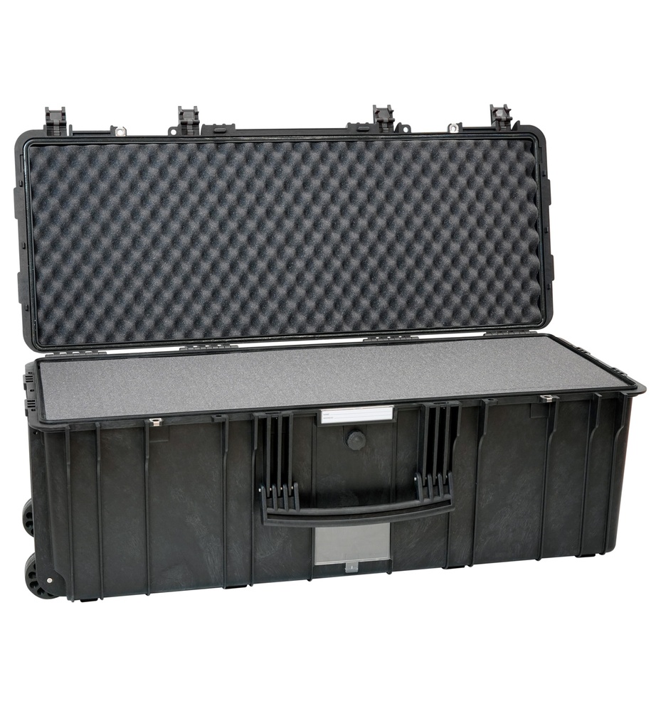 [9433.B] Kast 1009x412x354mm, veekindel, must, vahuga, ratastega, IP67, 12.7kg