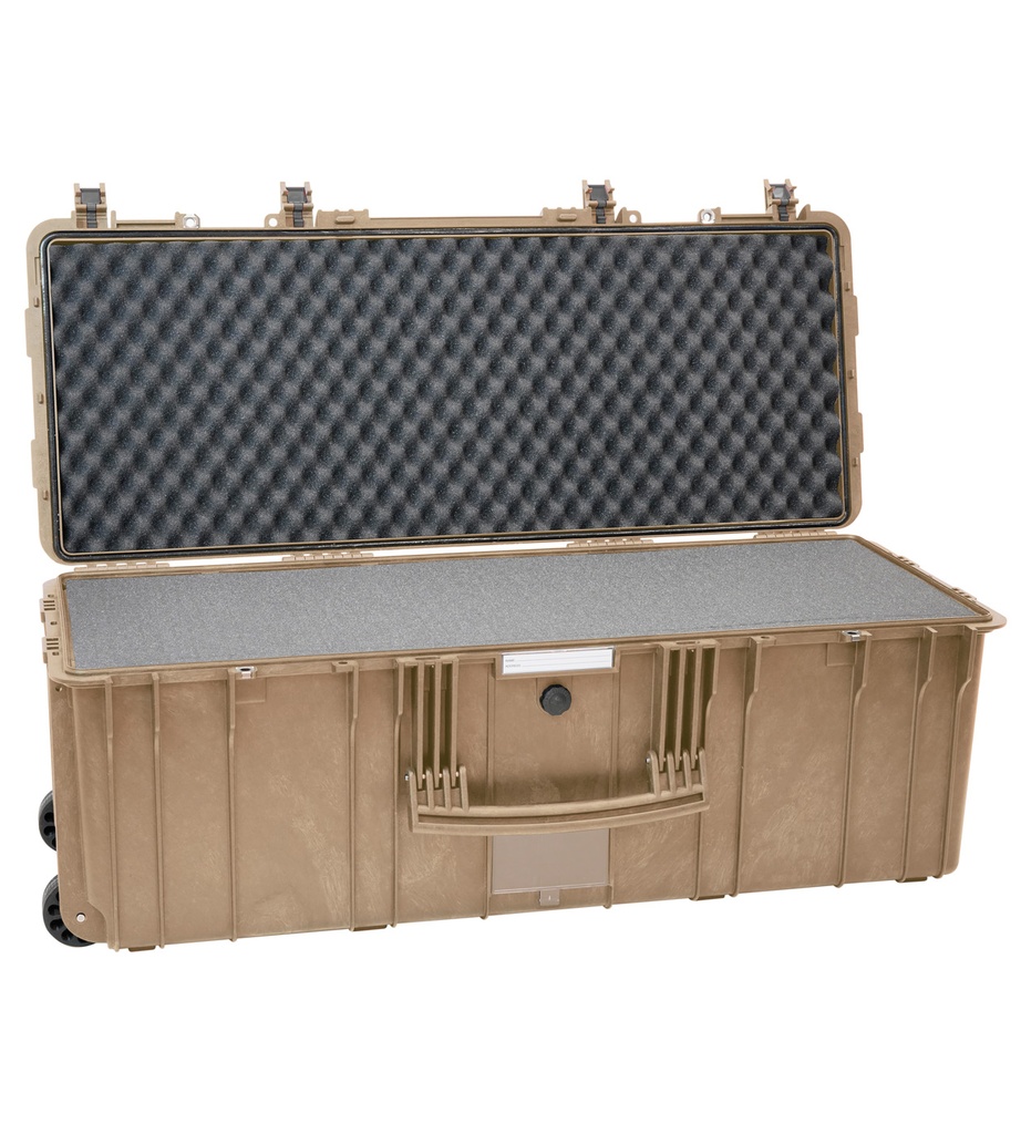 Container 1009x412x354mm, Waterproof, Desert sand, Foam, Wheels, IP67, 12.7kg