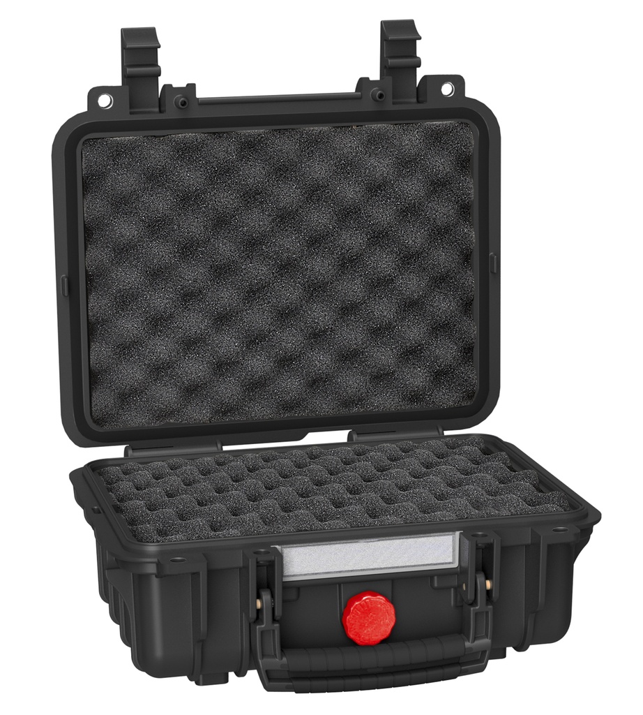 [RED2712.BCV] Taktikaline püstolikohver 316x270x143mm, veekindel, must, lainelise vahuga, 1.46kg