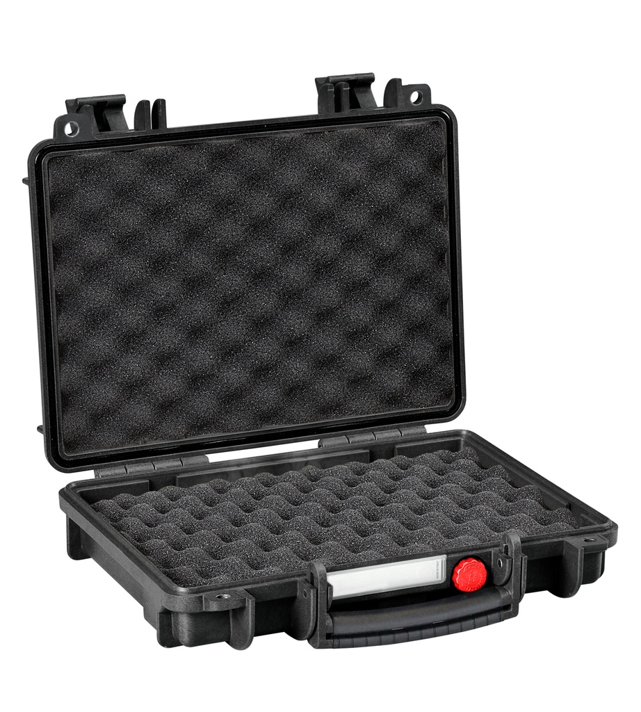 Tactical pistol case 326x269x75mm, Waterproof, Black, Convoluted Foam, 1.2kg