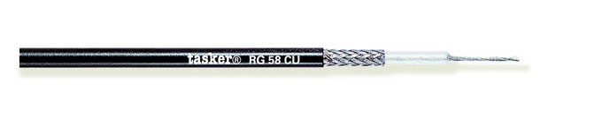 [RG58CU] Koaksiaalkaabel RG58CU 50R, 1x0,48mm, 100m/rull