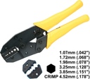 Crimp tool for RF connectors, RG174;179;Belden 8218