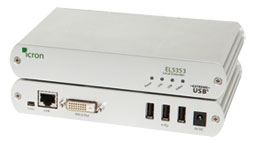 [EL5353 - EU] USB 2.0 + DVI pikendaja läbi CATx kaabli kuni 100m, 3 porti