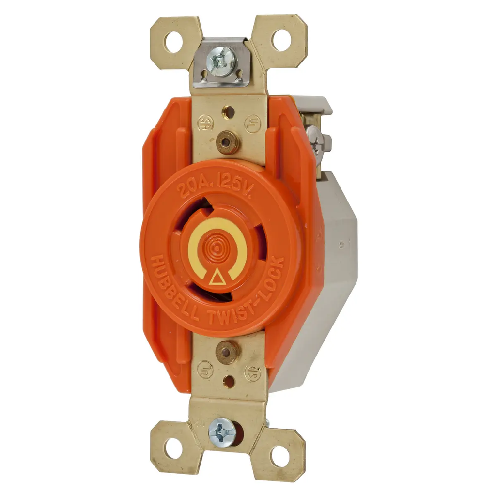 [IG2310] Lukustuv tasapinnaga pesa, 20A 125VAC, oranž, L5-20R NEMA