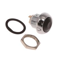 [ISR3SAD208] Pushbutton, Momentary, Panel Mount, 13.6mm Cutout, SPST, 32V ac, IP67, Black