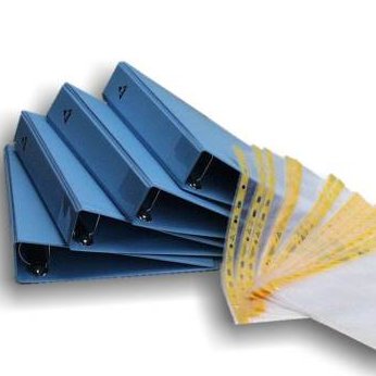 [ITE 7804.400] BINDER for A4 size pockets  -  4 ring diam. 35mm - dissipative bleu