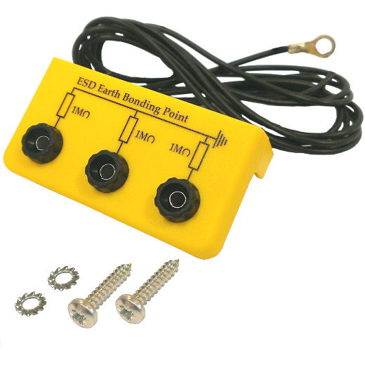 EBP BAR (Earth Bonding Point) - 2mt cable - 3 x 4mm plug sockets