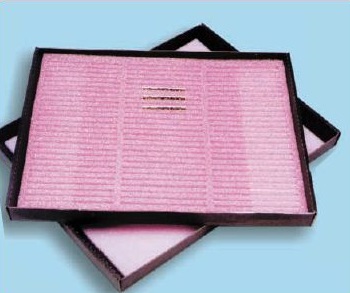 PACKING - Internal antistatic hard pink FOAM (81 place 90X3mm) - 235X294X6mm