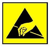 ADHESIVE LABEL with only ESD symbol - 50x50mm        Packages of 1000