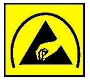 [ITE 7807.116] ADHESIVE LABEL with ESD symbol "protective" - 50x50mm Packages of 1000