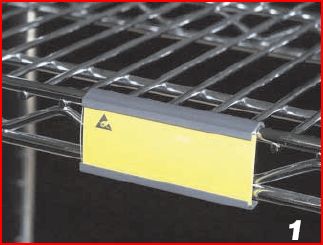 [ITE 8104.101] LABEL HOLDER - Black PVC, 80mm bar