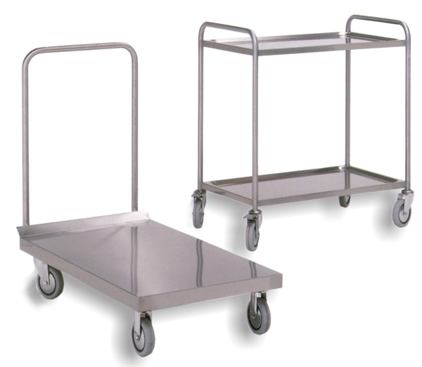 [ITE 8104.700] 2 U-handle stainless kit - 3 shelves capacity - c. wheels