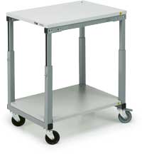 [ITE 8104.730] Moveable bench 500x700mm, height adjustment, with lower shelf -SAP-507ESD + AT-507ESD