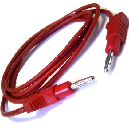 Cable 1,5m shrouded 4mm banana plugs terminated, red