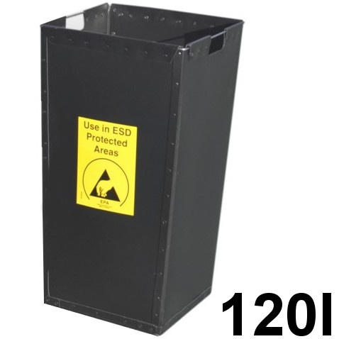 [ITE 7804.404] Conductive waste PAPER BIN, vol.120 l - 40x40x78(H)cm.