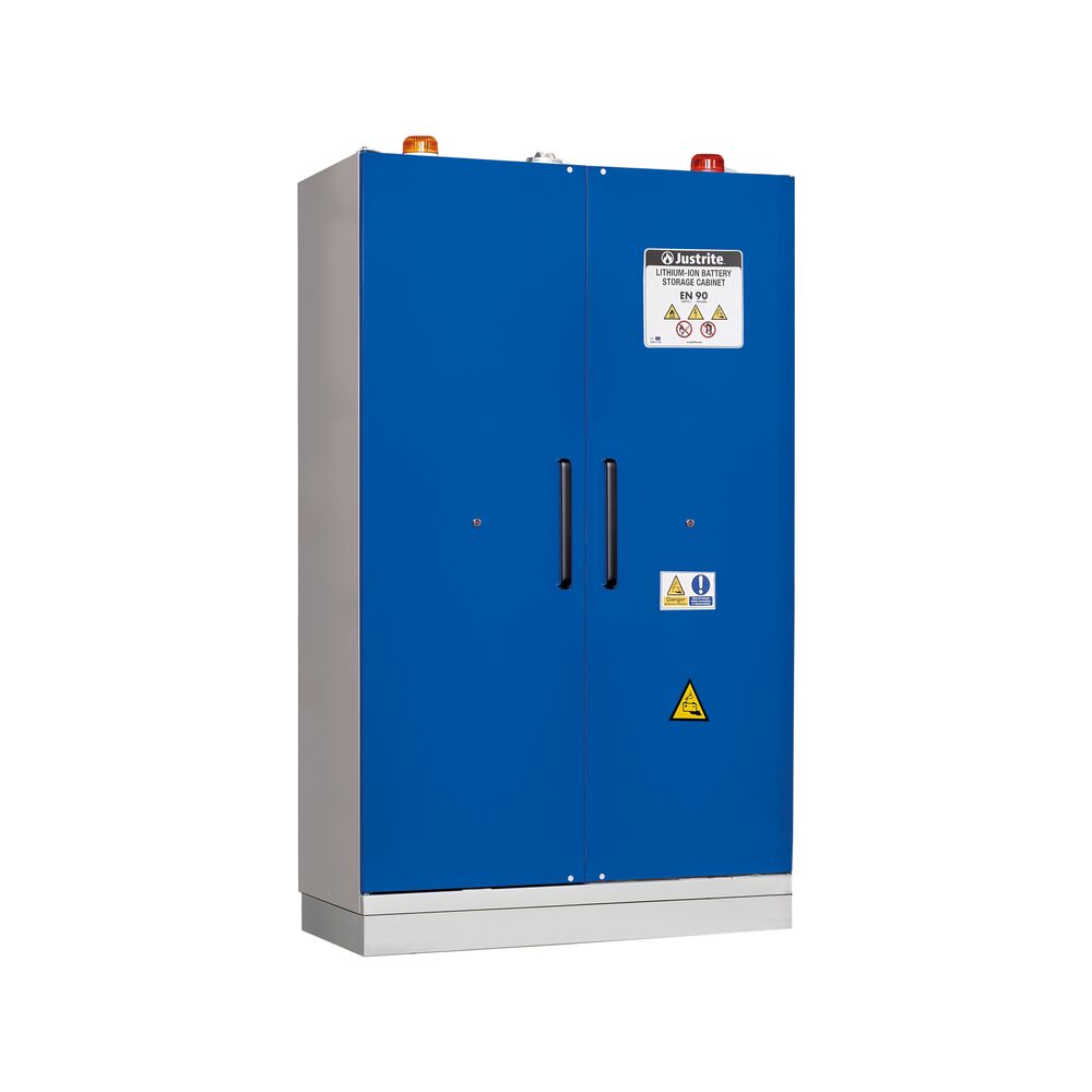 [JCB22612BU] Liitium-ioonakude ohutuskapp, 2 ust, 4 riiulit, 1200x2070