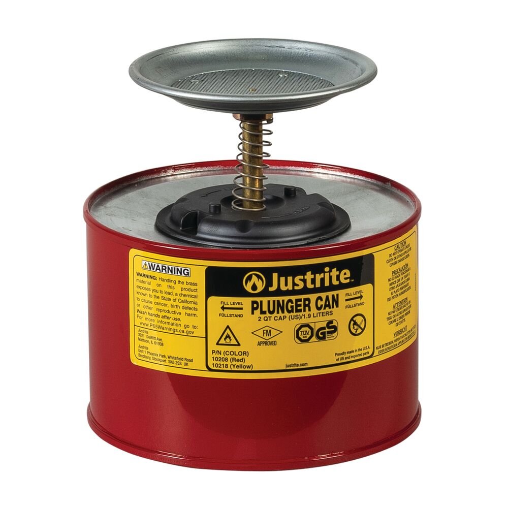 [JUT10208RD] Safety Plunger Cans Red 2.0 Liter