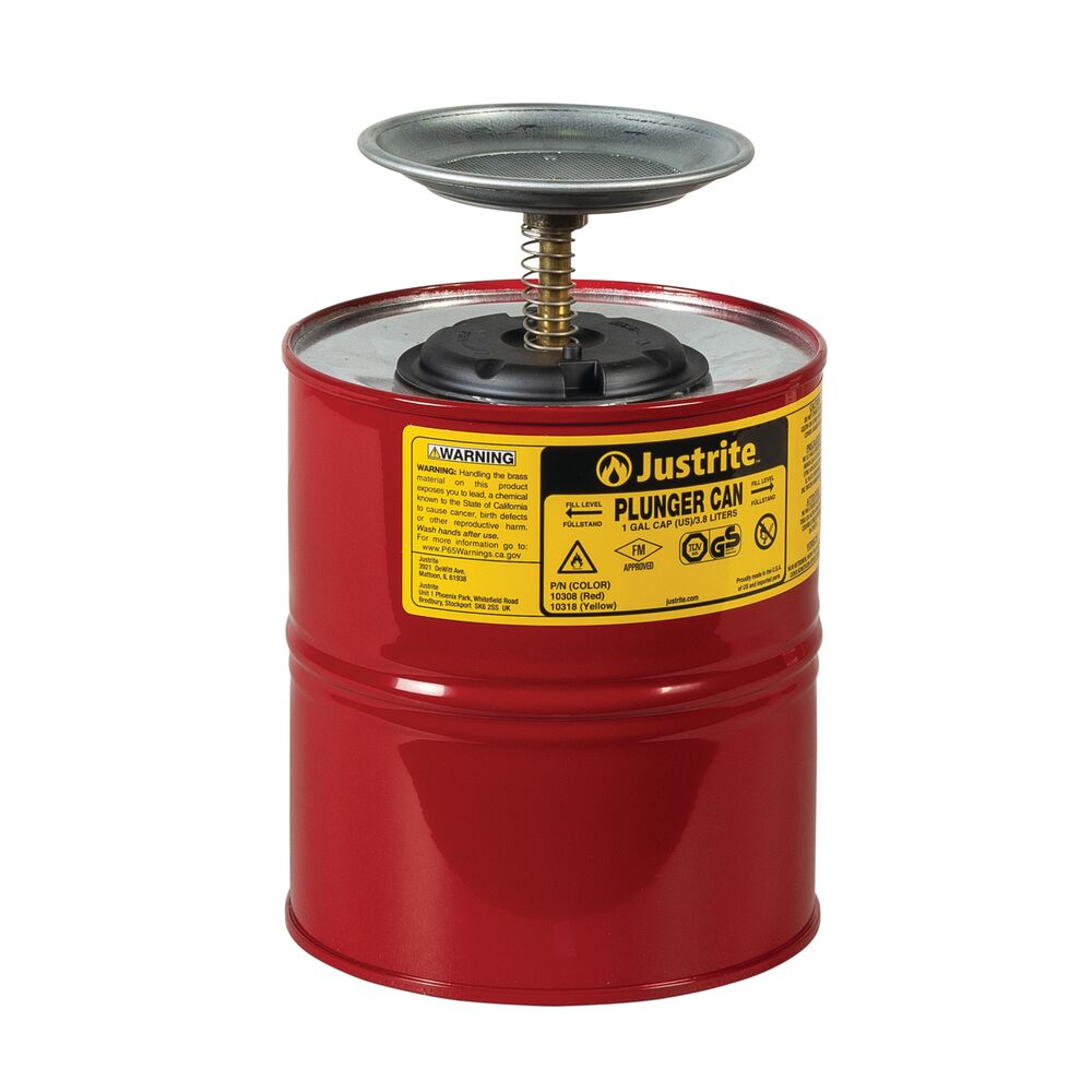[JUT10308RD] Safety Plunger Cans Red 4.0 Liter
