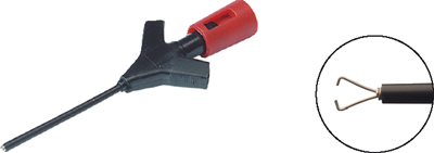 Mõõteotsik minihaaratsiga 1,4mm, 60V DC, 2A, punane