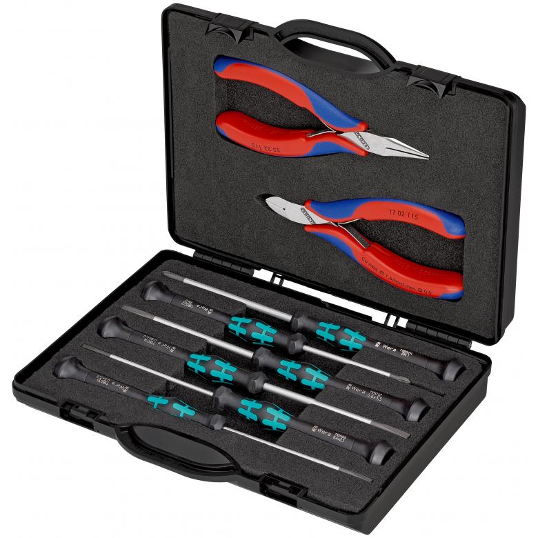 Case for Electronics Pliers With tools for work on electronic components