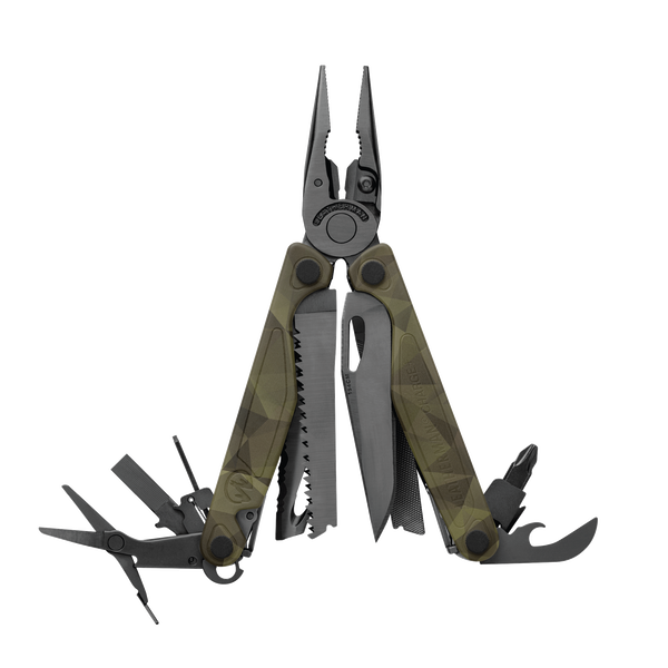 Multitööriist Leatherman CHARGE PLUS, 19 tööriista, camo-sõjaväe värvid, must nailonvutlar
