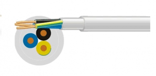 [20213905] Paigalduskaabel 3G1.5 mm² XPJ, 100m/rull, HF, jäik, valge