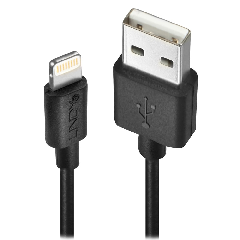 0.5m USB to Lightning Cable, Black