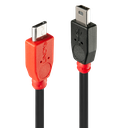 USB 2.0 kaabel Micro B - Mini B 0.5m OTG, must