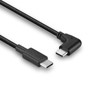 USB-C kaabel 0.5m, USB 2.0, 480Mbps, parempoolse nurgaga, must