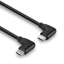 USB-C kaabel 0.5m, USB 2.0, 480Mbps, mõlemad pooled parempoolse nurgaga, must
