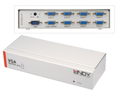 8 Port VGA Splitter Pro 450MHz Video Resolution 2048x1536