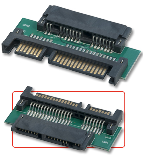 Üleminek Micro SATA Data + Power - SATA Data + Power Adapter 3.3V/5V