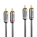 2xRCA kaabel 1.0m,kullatud kontaktid, PVC ja Halogeeni vaba CROMO
