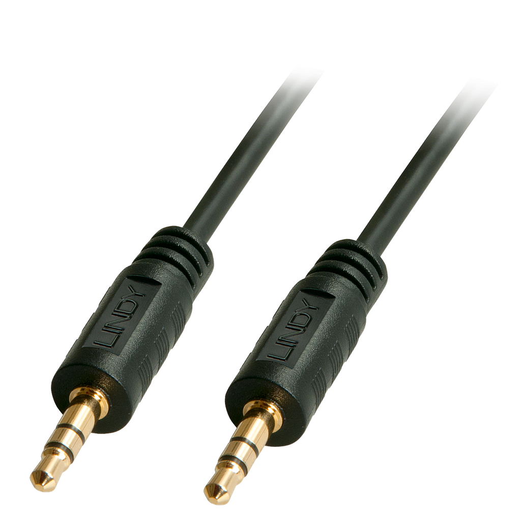 [35640] 3.5mm kaabel 0.25m, must, PREMIUM
