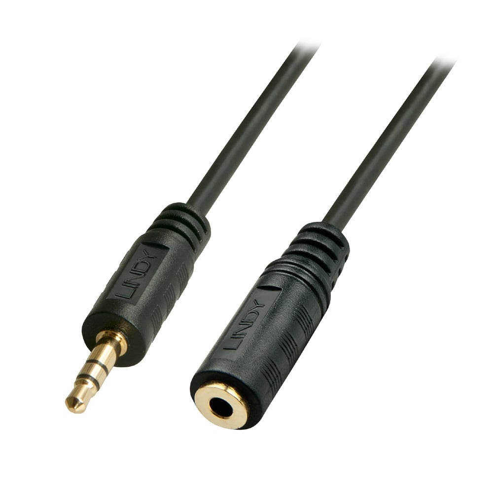 [35653] 3.5mm pikenduskaabel 3.0m, must, PREMIUM