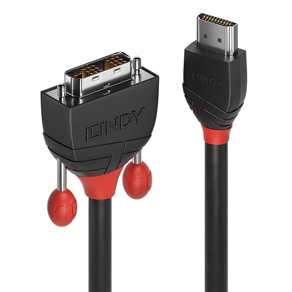 [36271] HDMI - DVI-D Single Link kaabel 1.0m, Black Line