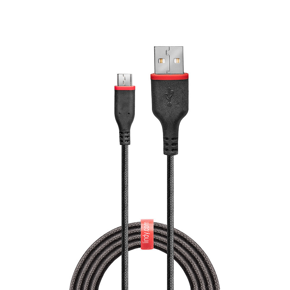 USB 2.0  kaabel  A - Micro-B 0,5m, tekstiilist kattega