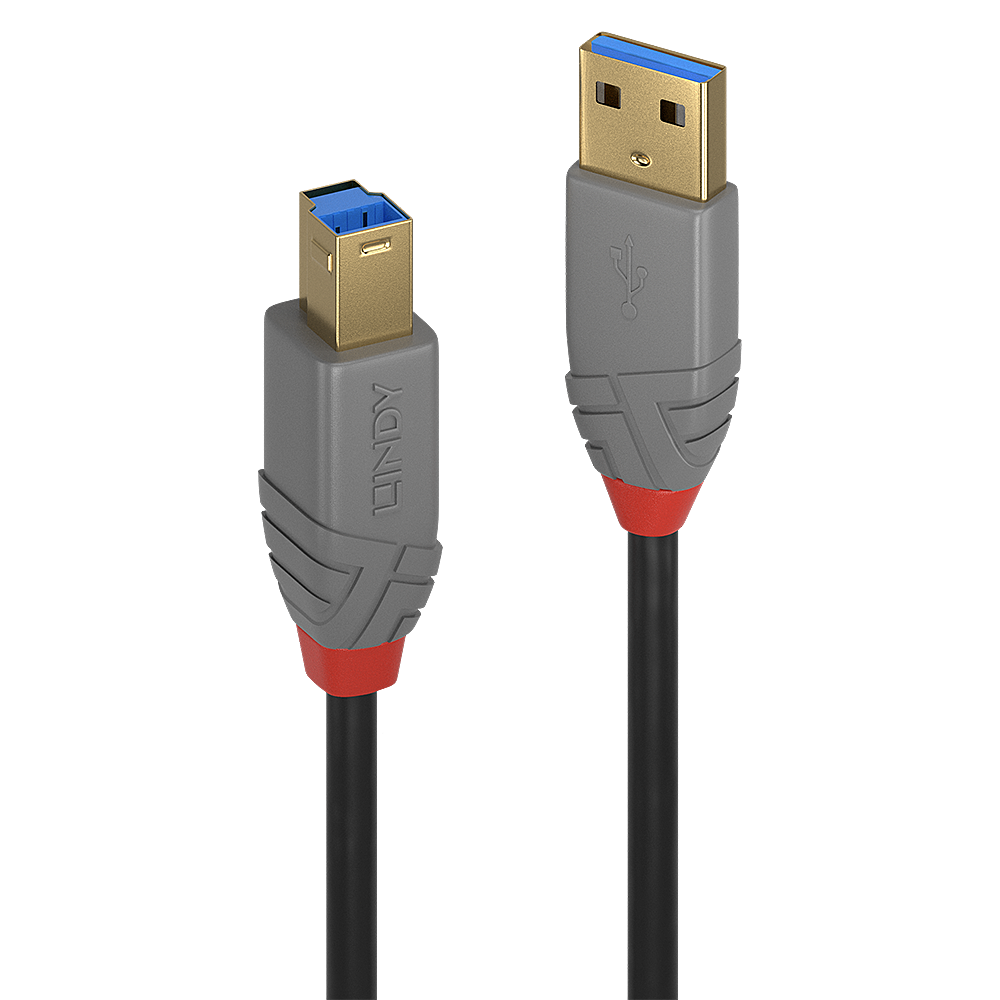 USB 3.2 kaabel A - B 5.0m, ANTHRA
