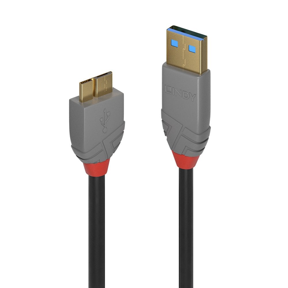 [36767] 2m USB 3.0 Type A to Micro-B Cable, Anthra Line